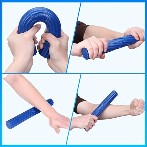 Flexible Resistance Bar for Physical Therapy, Resistance Exercise Twisting Bar for Tennis Elbow, Tendonitis Pain Relief & Grip Strength Improve - color: Green- Medium 15 LBS