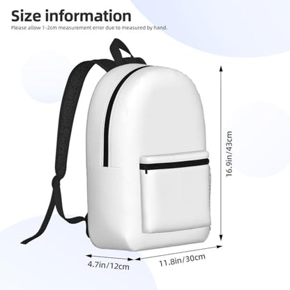 MZERSE Work Laptop Backpack, White, Commuter Daypack with Inner Pocket, Water Resistant Casual Bag for Office and Travel - color: Pattern (1118)