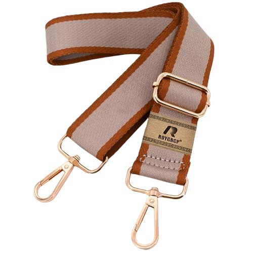 Replacement Purse Strap Shoulder Strap Adjustable Crossbody Strap for Women Crossbody Wide Shoulder Bag - color: Earth Tone+gold Metal