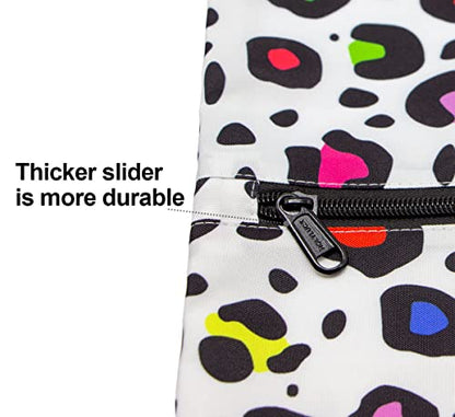 HOLYLUCK Drawstring Backpack Bag Sport Gym Sackpack - color: Colorful White Leopard