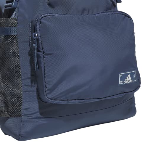 Saturday Sport Fashion Compact Small Size Backpack - color: Preloved Ink Blue/White
