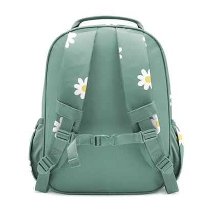 Simple Modern Medium Toddler Backpack for School Girls and Boys | Kindergarten Elementary Kids Backpack | Fletcher Collection | Kids - 15" tall | Sage Florals - color: -Sage Florals, style: Kids Medium