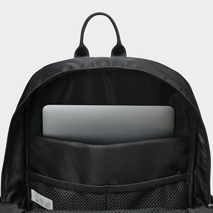 Pander 22L Casual Daypack Everyday Backpack with Luggage Sleeve Smooth Webbing Handle Professional Commuter School Bag, Black - color: Black