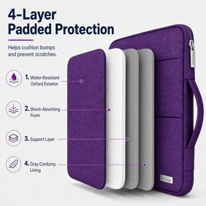 Voova 15-14 Inch Laptop Sleeve, Laptop Case, MacBook Case, Purple - color: Purple, size: 14-15 Inch