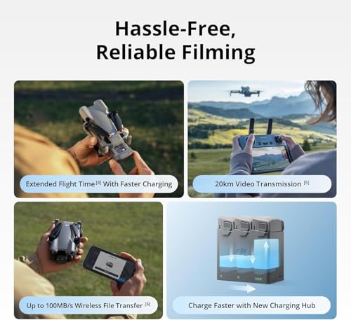 DJI Mini 5 Pro Fly More Combo Drone with RC 2 Controller, 3 Batteries, Drone with Camera, ActiveTrack 360°, 225° Gimbal Rotation + 128GB microSD Card + Backpack + Landing Pad Bundle