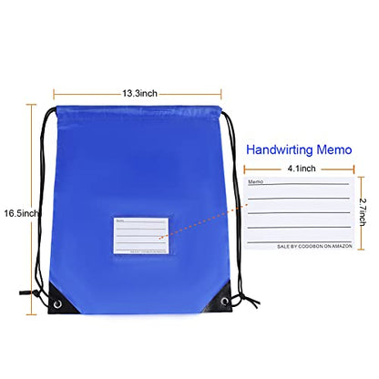 CODOBON 50 Pack Drawstring Bags,Bulk Draw String Backpack, DIY Gym Sports Cinch Bag Sackpack for Women Men, Blue - color: Blue