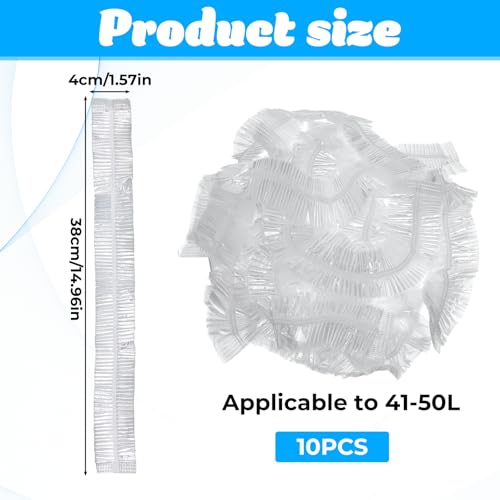 10 PCS Portable Elastic Waterproof Backpack Covers, 41L-50L Large Size Disposable Backpack Rain Cover Waterproof Outdoor Backpacks Pack Covers Protector Rain Cover for Camping Hiking Cycling Emergency