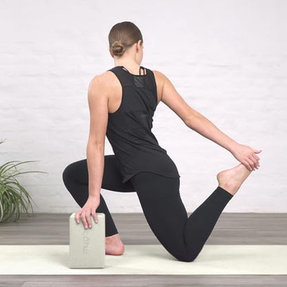 MYGA Yoga Block,Lightweight EVA Foam Yoga Brick,High Density Non-Slip Block for Yoga Poses, Pilates, Balance and Flexibility - color: Cream