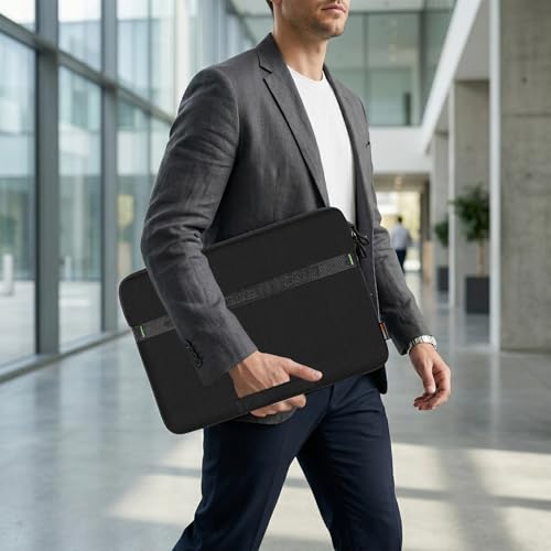 Acer Laptop Sleeve 14 inch, 13.3-14 inch Laptop Case, Shockproof Protective Laptop Briefcase, Waterproof Polyester Notebook Computer Bag for Acer HP ASUS MacBook Dell Lenovo, Black | Waterproof Polyester, Fits Most Laptop Models, Shockproof Interior, Smoo