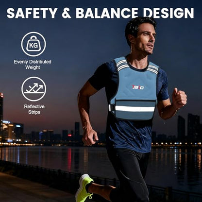 TB3C Adjustable Weighted Vest Woman, 4-10/11-20/20-30 LB Weight Vest for Women, Plus Size Womens Weighted Vest - color: Blue, size: 04-10LB