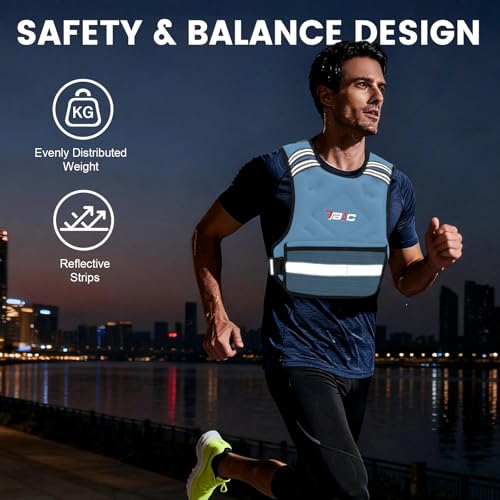 TB3C Adjustable Weighted Vest Woman, 4-10/11-20/20-30 LB Weight Vest for Women, Plus Size Womens Weighted Vest - color: Blue, size: 11-20LB