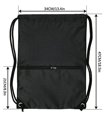HOLYLUCK Drawstring Backpack Bag Sport Gym Sackpack - color: Ablack