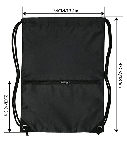 HOLYLUCK Drawstring Backpack Bag Sport Gym Sackpack - color: Ablack