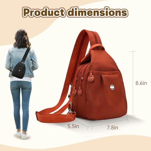 Waterproof 2-Way Mini Commuter Bag, Multi-Compartment Oxford Small Backpack, For Women, Collegeman, Commuter, Travel with Anti-Theft,Three in One Multifunctional Convertible Design (Orange) - style: Orange