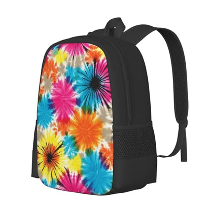 Slim Anti Theft Laptop Backpack Tribal Ethnic Tie Dye, Large Volume Travel Daypack Durable Polyester Carry Bag for Office Business Outdoor Trekking - color: Design (1023)