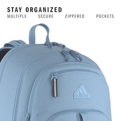 adidas Prime 7 Backpack for Laptop, School and Travel, 37L - color: Clear Sky Blue/Onix Grey/2