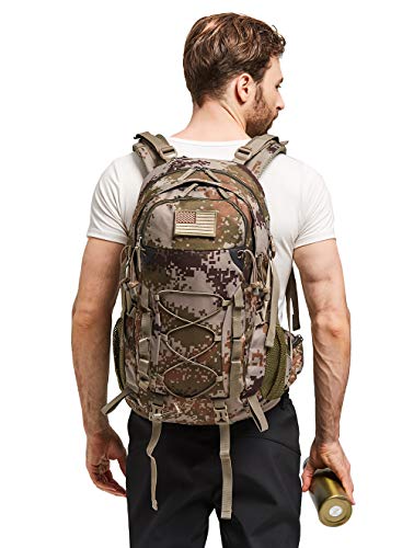 Diamond Candy Waterproof Hiking Backpack for Men and Women, Lightweight Day Pack for Travel Camping | Waterproof - color: Camo