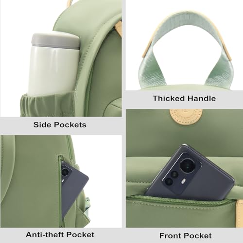 Cwatcun Midi Camera Backpack for Women, Compact DSLR Bag with Tripod Strap - color: Green, size: 1.0 Medium