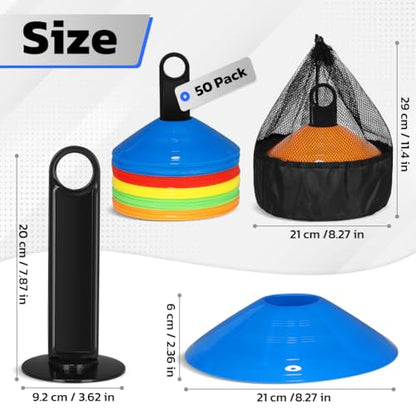 GHB Agility Ladder 1 Pack and Disc Cones 50 Pack 2 Carrying Bag