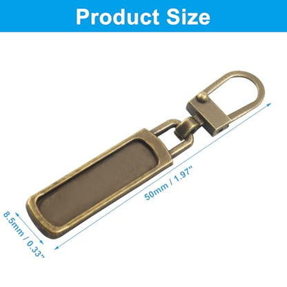 Unlorspy 6Pcs Upgraded Zipper Pull Replacements, Universal Detachable Slider Handles for Purses, Jackets, Backpacks, Boots, Coats, Luggage&Jeans(Bronze) - color: Bronze