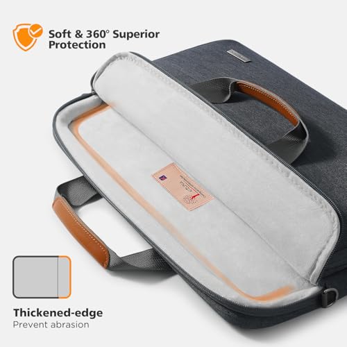 KIZUNA Laptop Bag Case 17 17.3" Inch Computer Shoulder Sleeve for 17" Lenovo IdeaPad 3i Gen 7/ThinkBook Plus 17/ASUS Vivobook 17/LG gram 17/17.3" Dell XPS 17/MSI 17/HP,Grey - size: 17 Inch