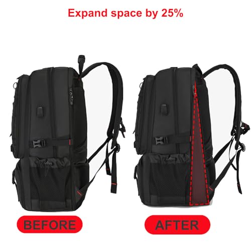80L Large Travel Backpack with Shoe Compartment,Expandable Business Carry On Backpacks,Laptop Backpack with USB Charging Port (60) - size: 60