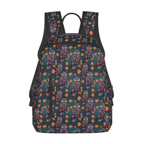 Anti Scratch Polyester Backpack Boho Mandala Owl, Smooth Surface Multipurpose Travel Pack for All Weather Daily Use Unisex - color: Picture (44)