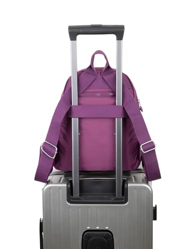 Pealwel Mini Backpack Purse for Women,Small Nylon backpacks for Ladies Backpacks Women Anti Theft Travel Bag (Purple) - color: Purple