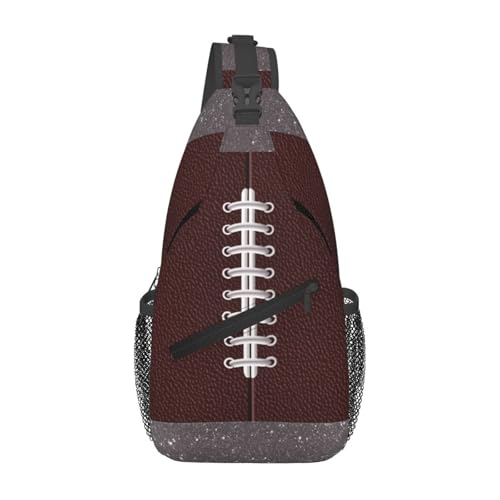 Sling Backpack Unisex Crossbody Chest Bag Shoulder Chest Bag For Women Men Hiking Travel - color: Football