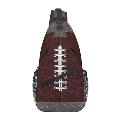 Sling Backpack Unisex Crossbody Chest Bag Shoulder Chest Bag For Women Men Hiking Travel - color: Football