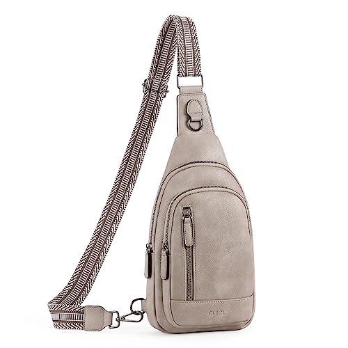 CLUCI Crossbody Bags for Women Men,Leather Sling Bag Cross Body Backpack for Woman Gifts for Women Birthday Unique - color: 0-3 Grey