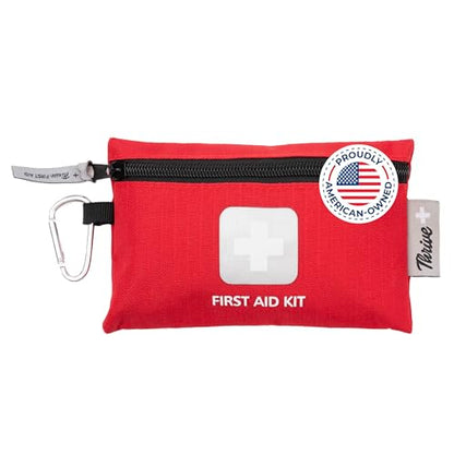 Thrive Mini First Aid Kit - Waterproof Rip-Stop Travel First Aid - Compact Hiking Supplies & Safety Kit - for Home Medical Use - 66 Piece Set, Pouch - style: 66 Piece - Pouch
