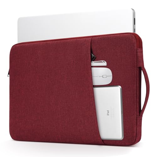17-17.3 inch Laptop Sleeve Case for HP Pavilion 17/ Envy 17/ Dell Inspiron/Lenovo IdeaPad ThinkPad/LG Gram/MSI/ASUS ACR Notebook/Razer Blade Pro 17 Computer Bag, Wine Red - color: Wine Red, size: 17-17.3 Inch