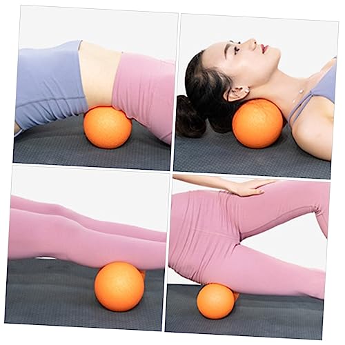 Deep Tissue Massage Ball Peanut Dual Mobility Massager for Muscle Relief and Trigger Point Therapy Orange Fitness Massage Tool for Neck Back Shoulders Feet Sciatica and Stress