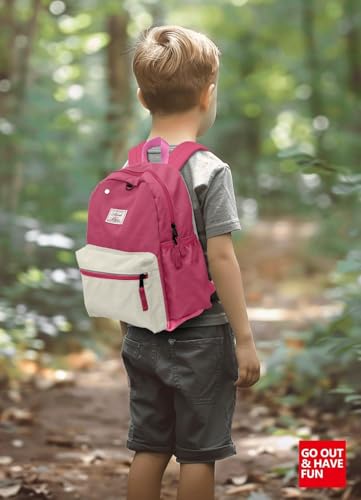 Toddler Backpack for Boys 2-5: Preschool Kindergarten 13" Daycare Backpacks Fit A4 Folder - color: Milk Strawberry, style: Ages 2-5 (13" H Fit A4 Folder)