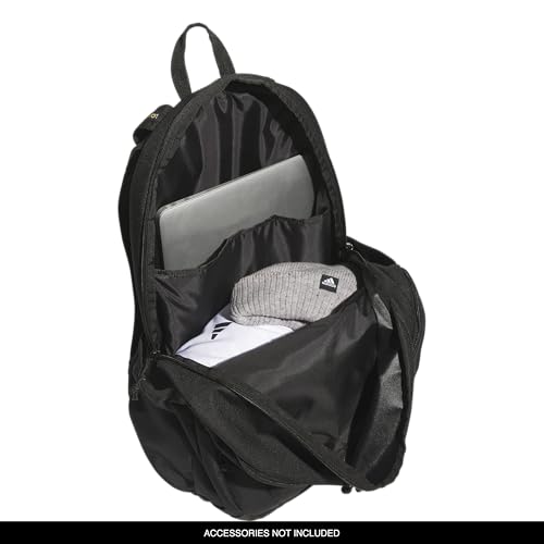 adidas Prime 7 Backpack for Laptop, School and Travel, 37L - color: Black/Gold Metallic