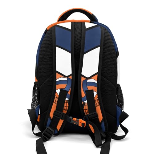 Volleyball Blue Orange Shoulders Bag Backpacks Casual Daypacks for Women Men Party Sports - color: Muilti 23