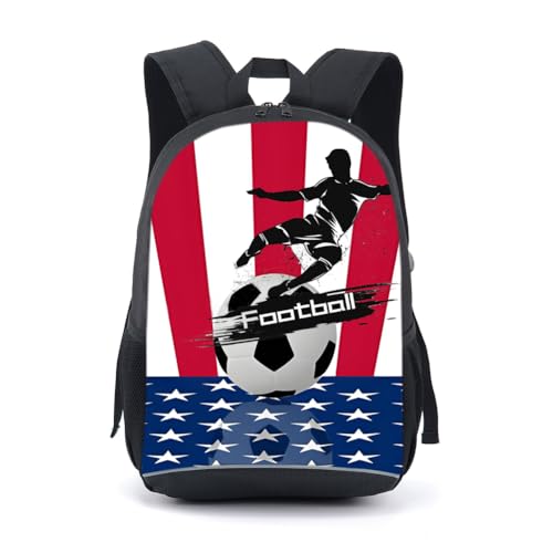 CAIWEI American Football Backpack School Bag (Football 10) - color: Football 10, size: 17.2*11.7*5.5 Inch