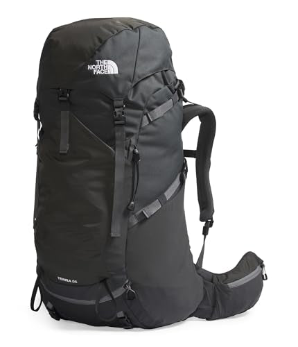 The North Face Women's Terra 55 Backpack - Hiking Pack, Women-Specific Fit, Cinch-Top Opening, Pole & Ice Axe Attachments, Asphalt Grey/TNF Black-NPF, X-Small/Small - color: Asphalt Grey/Tnf Black-npf, size: X-Small-Small