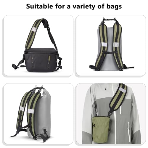 Oxford Cloth Backpack Strap with Belt Versatile DIY Supplies for Backpack Dry Bag Adjustable Length Padded (OD Green) - color: Od Green