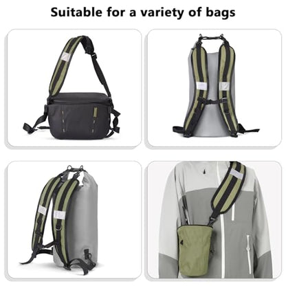 Oxford Cloth Backpack Strap with Belt Versatile DIY Supplies for Backpack Dry Bag Adjustable Length Padded (OD Green) - color: Od Green