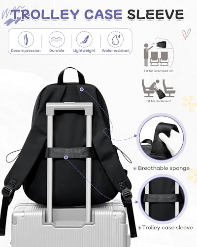 Small Black Backpack for School, High School Book Bag Back Pack for Teens Girls Boys, Lightweight College Backpack Bookbag for Women Men, Simple Casual Daypack Mochilas Escolares para Adolescentes - color: Black