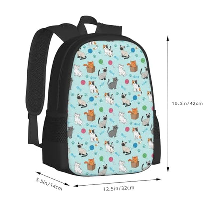 Lightweight Polyester Daypack Cut Cats, Anti Theft Large Capacity Travel Hiking Backpack Unisex Carry On Bag for Outdoor Commute Business Use - color: Design (1021)