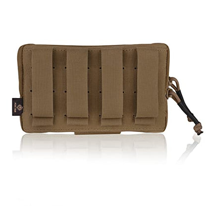 PETAC GEAR Tactical Molle Admin Pouch, Small Organizer Pocket for Tactical Vest/EDC Gun Belt/molle Platform. - color: CB