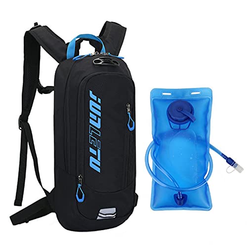 Croogo Hydration Packs,Hydration Backpack with 2L Hydration Bladder,Bicycle Daypack Waterproof Breathable Bag for Climbing - color: Ot04-black/Blue-sd