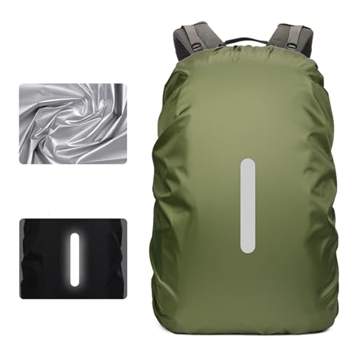 Waterproof Rain Cover for Backpack Reflective Rainproof Protector for Anti-Dust and Anti-Theft - color: Green, size: Large
