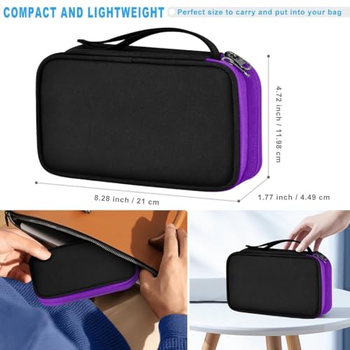 ZINMARK Slim Expandable Laptop Backpack with Small Case for 15-16 inch Notebooks,Water Resistant Computer Bag for College Business for Men Women，Black Purple - color: Black Purple