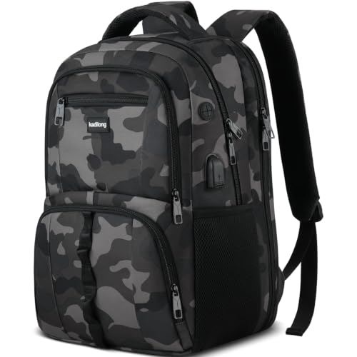 Laptop Backpack for Men,School Bookbag for Boys Teenager Student High School College Mochila Escolares Niños Mochilas Hombres - color: Camouflage Black, size: 15,6 inch