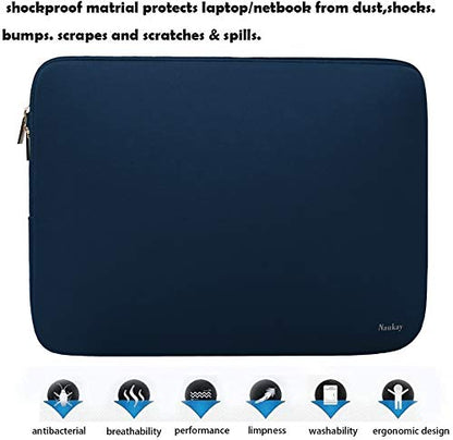 13 Inch Laptop Case,Resistant Neoprene Laptop Sleeve/Notebook Computer Pocket Case/Tablet Briefcase Carrying Bag Compatible with MacBook Pro,MacBook Air,Notebook Computer-(Dark Blue) - color: Dark Blue, size: 13.3 inch