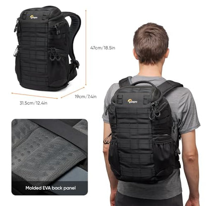 Lowepro ProTactic BP 350 AW III Camera Backpack, 4-point Access, Professional Camera Bag, DSLR/Drones/Mirrorless, Up to 14" Laptop, Rain Cover, for Photographer,Videographer, Volume 17L - style: Bp 350 Aw III - New